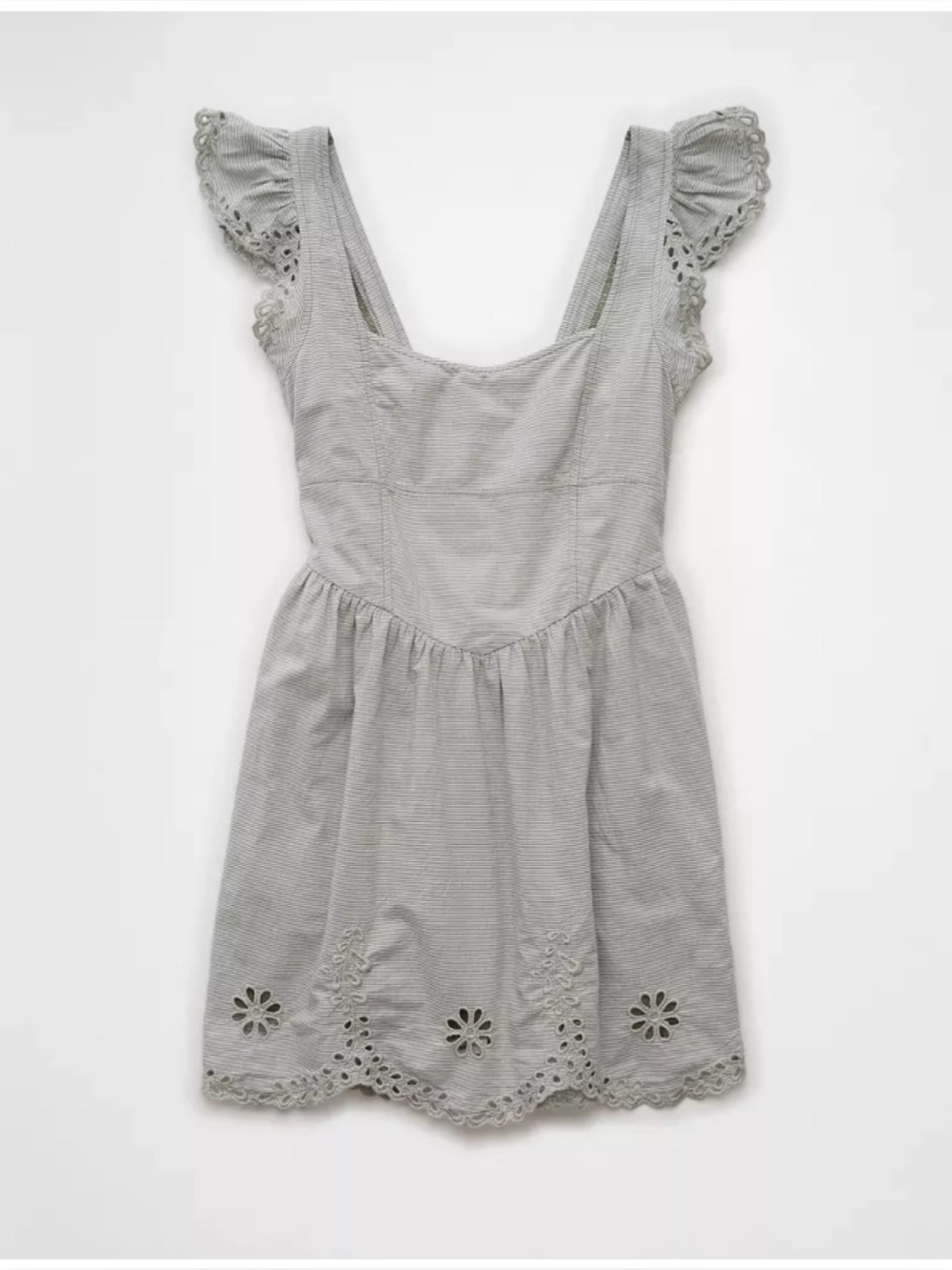 NWT American Eagle v-waist corset eyelet mini dress size S